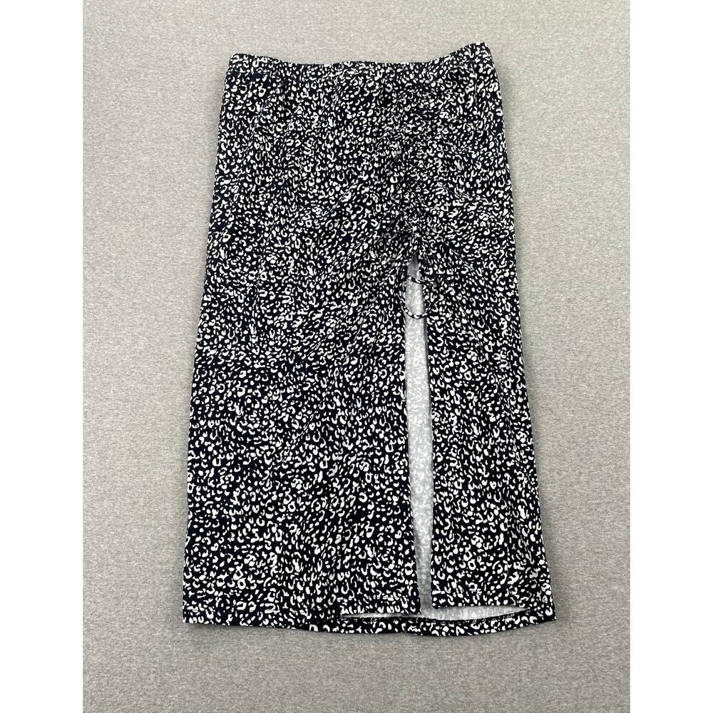 O'Neill Black and White Midi Skirt with Front Slit